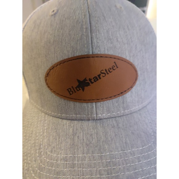 Source Unknown Other - BlueStarSteel Gray Solid Baseball Cap Brown Logo Patch One Size Unisex Adult